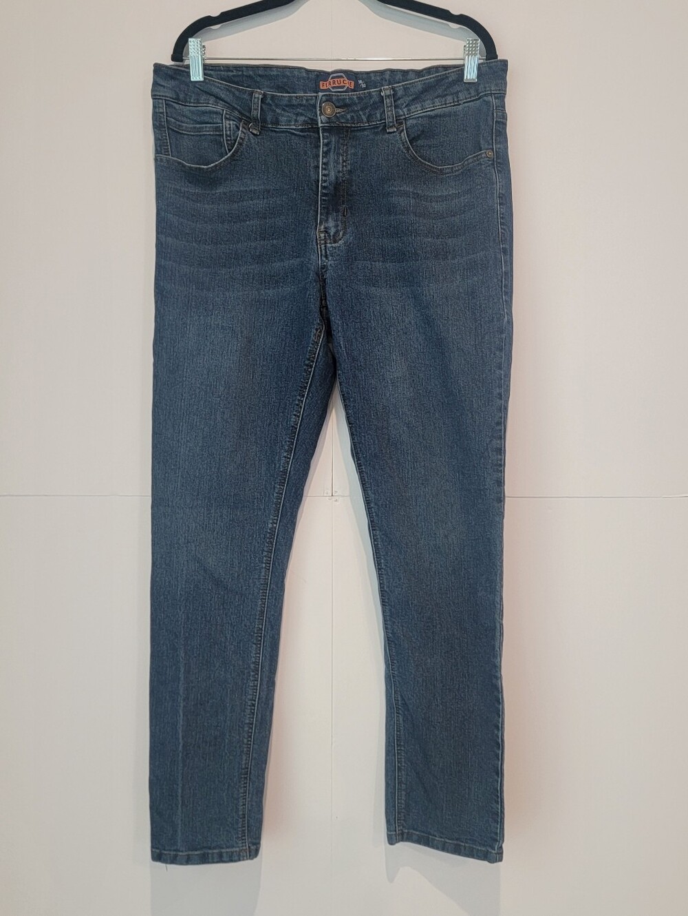 Ferruche Slim Fit Men’s Jeans 36x32 Medium Wash Stretch Denim